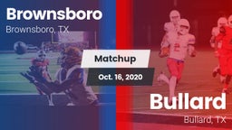 Matchup: Brownsboro High vs. Bullard  2020