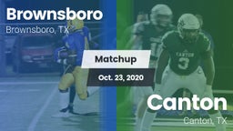 Matchup: Brownsboro High vs. Canton  2020