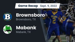 Recap: Brownsboro  vs. Mabank  2022