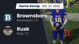 Recap: Brownsboro  vs. Rusk  2022