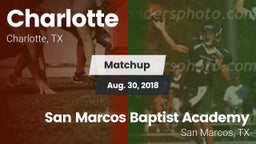 Matchup: Charlotte High vs. San Marcos Baptist Academy  2018