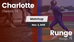Matchup: Charlotte High vs. Runge  2018