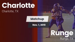 Matchup: Charlotte High vs. Runge  2019