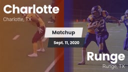Matchup: Charlotte High vs. Runge  2020