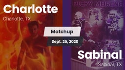 Matchup: Charlotte High vs. Sabinal  2020
