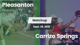 Matchup: Pleasanton High vs. Carrizo Springs  2018