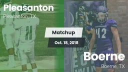 Matchup: Pleasanton High vs. Boerne  2018