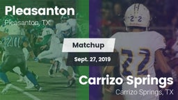 Matchup: Pleasanton High vs. Carrizo Springs  2019