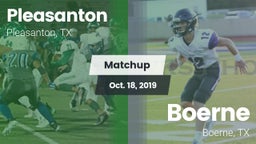 Matchup: Pleasanton High vs. Boerne  2019