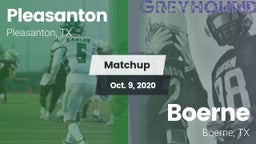 Matchup: Pleasanton High vs. Boerne  2020