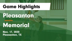 Pleasanton  vs Memorial  Game Highlights - Nov. 17, 2020