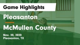 Pleasanton  vs McMullen County  Game Highlights - Nov. 20, 2020