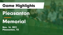 Pleasanton  vs Memorial  Game Highlights - Nov. 16, 2021