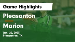 Pleasanton  vs Marion  Game Highlights - Jan. 20, 2023