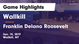 Wallkill  vs Franklin Delano Roosevelt Game Highlights - Jan. 15, 2019