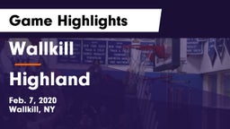 Wallkill  vs Highland  Game Highlights - Feb. 7, 2020
