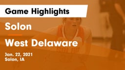 Solon  vs West Delaware  Game Highlights - Jan. 22, 2021