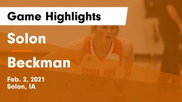 Solon  vs Beckman  Game Highlights - Feb. 2, 2021