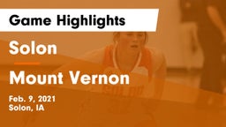 Solon  vs Mount Vernon  Game Highlights - Feb. 9, 2021