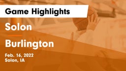 Solon  vs Burlington  Game Highlights - Feb. 16, 2022