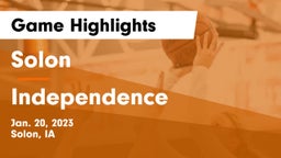 Solon  vs Independence  Game Highlights - Jan. 20, 2023