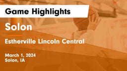 Solon  vs Estherville Lincoln Central  Game Highlights - March 1, 2024