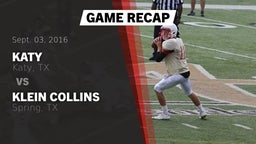 Recap: Katy  vs. Klein Collins  2016