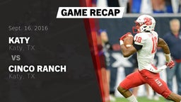 Recap: Katy  vs. Cinco Ranch  2016