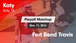 Matchup: Katy  vs. Fort Bend Travis 2016