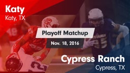 Matchup: Katy  vs. Cypress Ranch  2016