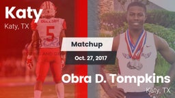 Matchup: Katy  vs. Obra D. Tompkins  2017