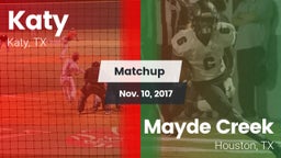 Matchup: Katy  vs. Mayde Creek  2017