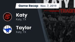Recap: Katy  vs. Taylor  2019