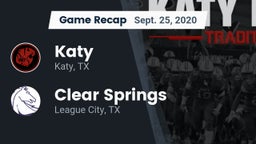 Recap: Katy  vs. Clear Springs  2020