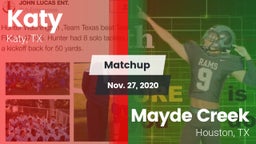 Matchup: Katy  vs. Mayde Creek  2020