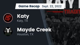 Recap: Katy  vs. Mayde Creek  2022