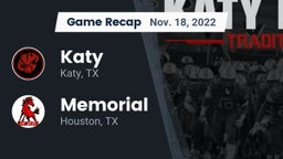 Recap: Katy  vs. Memorial  2022