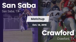 Matchup: San Saba  vs. Crawford  2016