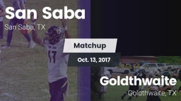 Matchup: San Saba  vs. Goldthwaite  2017