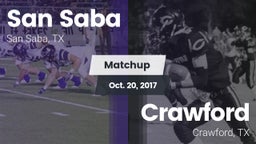 Matchup: San Saba  vs. Crawford  2017
