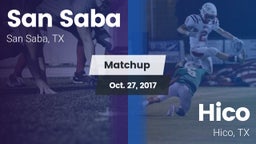 Matchup: San Saba  vs. Hico  2017