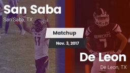 Matchup: San Saba  vs. De Leon  2017