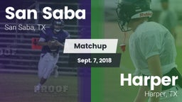 Matchup: San Saba  vs. Harper  2018