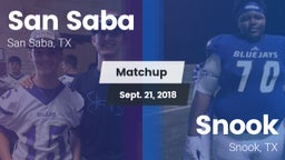 Matchup: San Saba  vs. Snook  2018