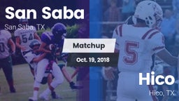 Matchup: San Saba  vs. Hico  2018