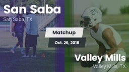 Matchup: San Saba  vs. Valley Mills  2018