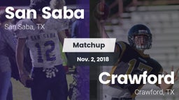 Matchup: San Saba  vs. Crawford  2018