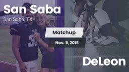Matchup: San Saba  vs. DeLeon 2018