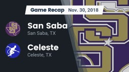 Recap: San Saba  vs. Celeste  2018