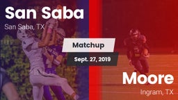 Matchup: San Saba  vs. Moore  2019
